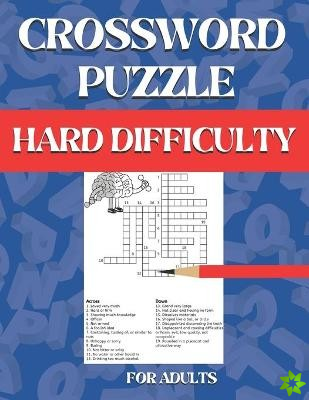 Crossword Puzzle Book For Adults Hard Difficulty