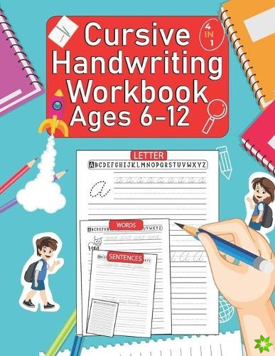 Cursive Handwriting Workbook For Kids Age 6-12