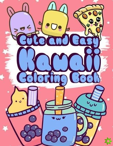 Cute and Easy Kawaii Coloring Book