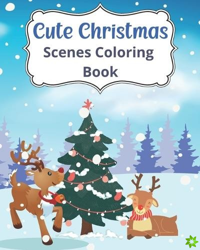 Cute Christmas Scenes Coloring Book