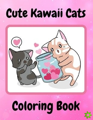 Cute Kawaii Cats Coloring Book