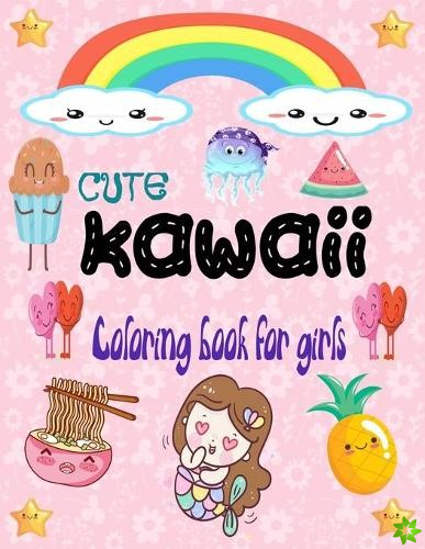 Cute Kawaii coloring book for girls