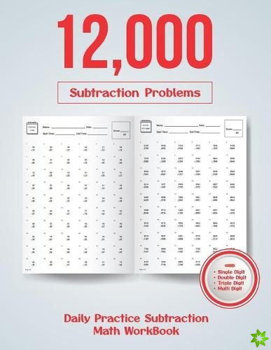 Daily Practice Subtraction Math Workbook