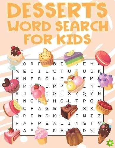 Desserts Word Search For Kids
