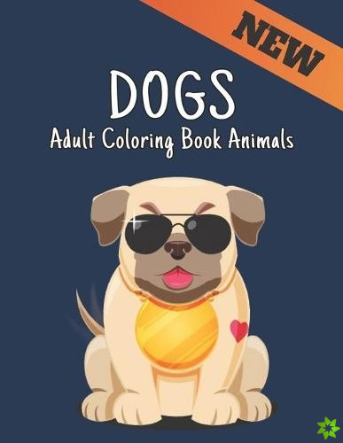 Dogs Adult Coloring Book Animals New