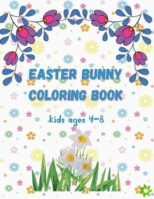 Easter bunny coloring book kids ages 4-8
