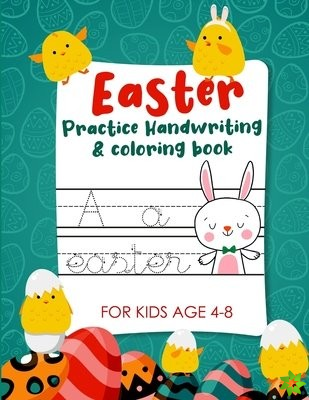 Easter Practice Handwriting & Coloring book for kids age 4-8