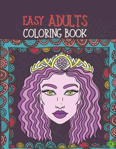 Easy Adults Coloring Book