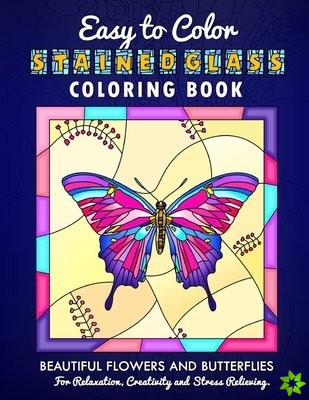 Easy To Color Stained Glass Coloring Book