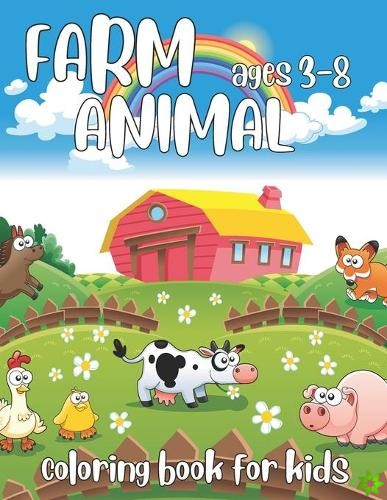 Farm Animal Coloring Book For Kids Age 3-8