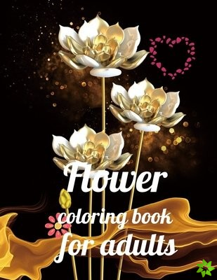 Flower coloring book for adults