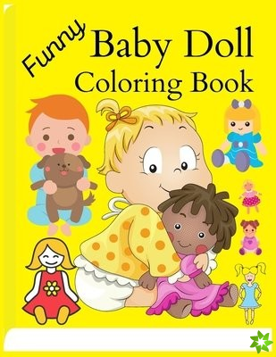 Funny baby doll coloring book