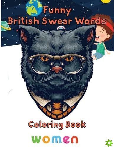 Funny British Swear Words Coloring Book women