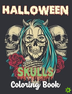 Halloween Skulls Coloring Book
