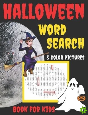 Halloween Word Search & Color Pictures Book for Kids