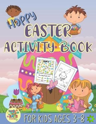Happy Easter activity book for kids ages 3-8