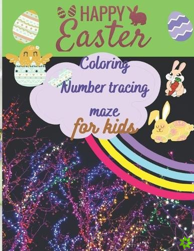 happy Easter coloring book for kids, funny Scenes