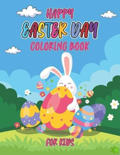 Happy easter day coloring book for kids