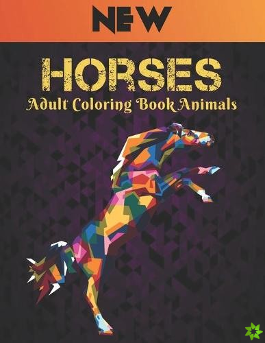 Horses Adult Coloring Book Animals