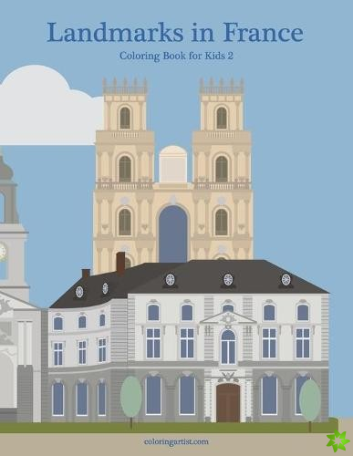 Landmarks in France Coloring Book for Kids 2