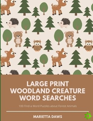 Large Print Woodland Creature Word Searches