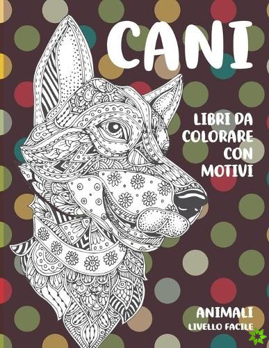 Libri da colorare con motivi - Livello facile - Animali - Cani