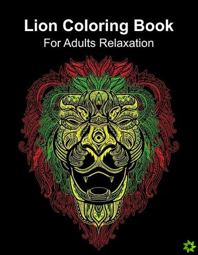 Lion Coloring Book For Adults Relaxation