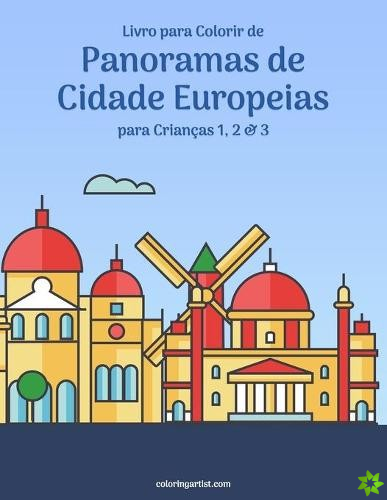 Livro para Colorir de Panoramas de Cidade Europeias para Criancas 1, 2 & 3