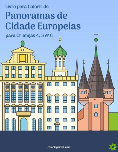 Livro para Colorir de Panoramas de Cidade Europeias para Criancas 4, 5 & 6