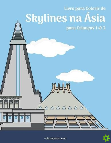 Livro para Colorir de Skylines na Asia para Criancas 1 & 2
