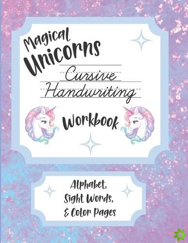 Magical Unicorns Cursive Handwriting Workbook