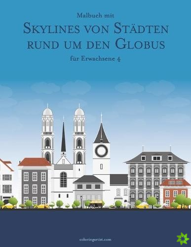 Malbuch mit Skylines von Stadten rund um den Globus fur Erwachsene 4
