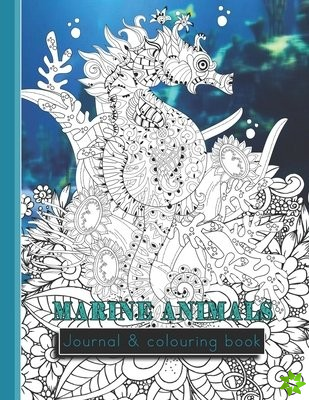 Marine animals Journal & colouring book