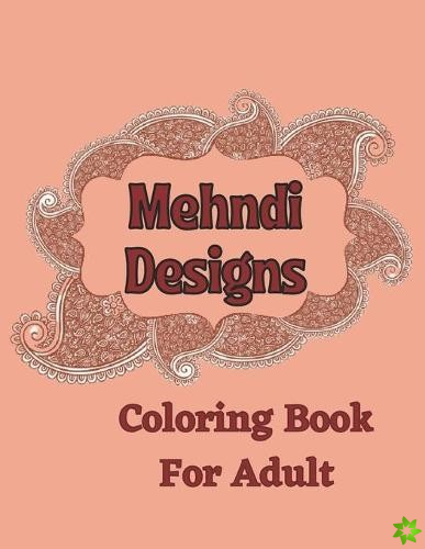 Mehndi designs coloring book for adult