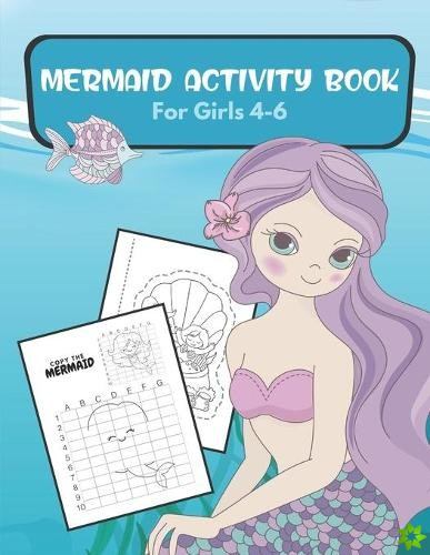 Mermaid Activity Book For Girls 4-6