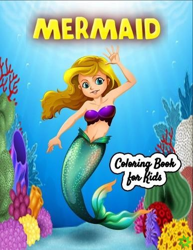 Mermaid coloring book for Kids
