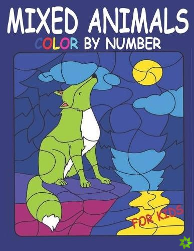 Mixed Animals Color By Number for Kids