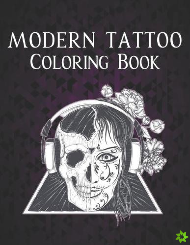 Modern Tattoo Coloring Book