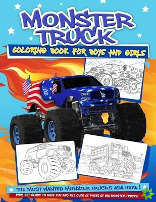 Monster Truck Coloring Book For Boys And Girls