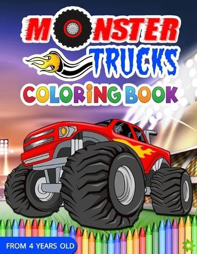 Monster trucks coloring book