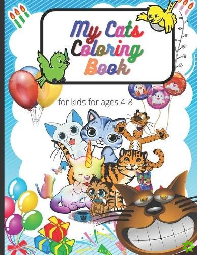 My Cats Coloring Book for kids for ages 4-8