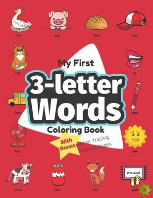 My First 3-letter Words Coloring Book