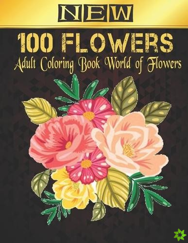 New Coloring Book 100 Flowers Adult
