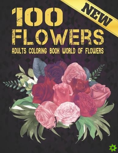 New Flowers Adult Coloring Book