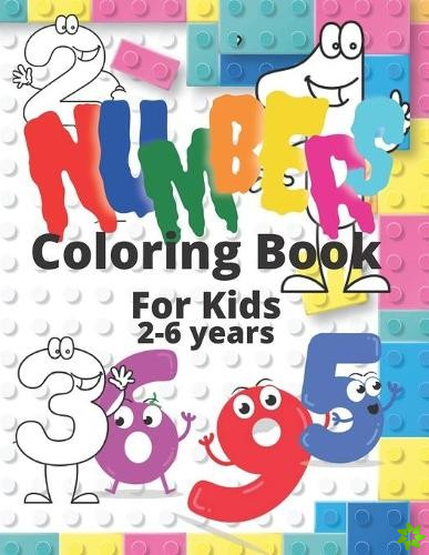 Numbers Coloring Book Learning Counting For Kids 4-8 Years