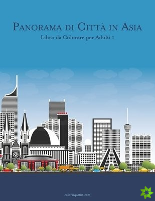Panorama di Citta in Asia Libro da Colorare per Adulti 1