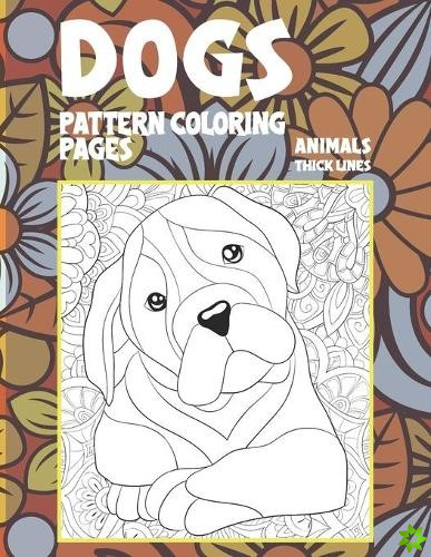 Pattern Coloring pages - Animals - Thick Lines - Dogs