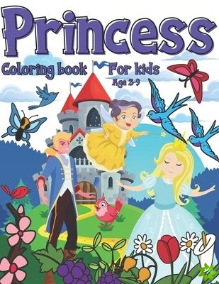 Princess Coloring Book For Kids Age 3-9