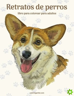 Retratos de perros libro para colorear para adultos