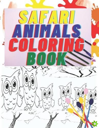 Safari Animals Coloring Book for Kids in English